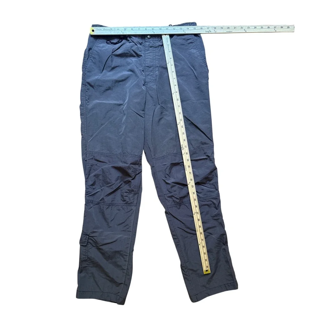 B.U.M. Equipment Track Pants Mens Gray Vintage Nylon Gorpcore Cargo SIZE M